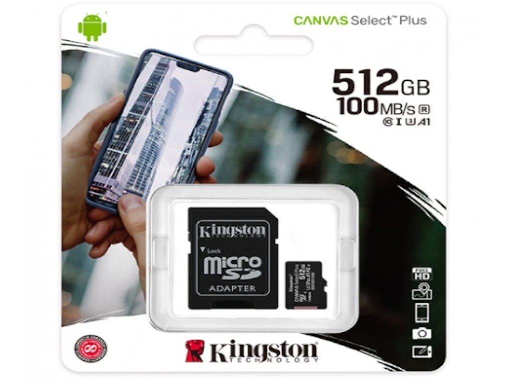 Memorije kartice KINGSTON SDCS2/512GB/microSD/512GB/Class U1/100MB/s-85MB/s+adapter - Slika 4